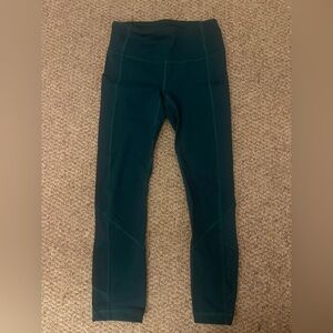 Lululemon Cropped Dark Green Leggings